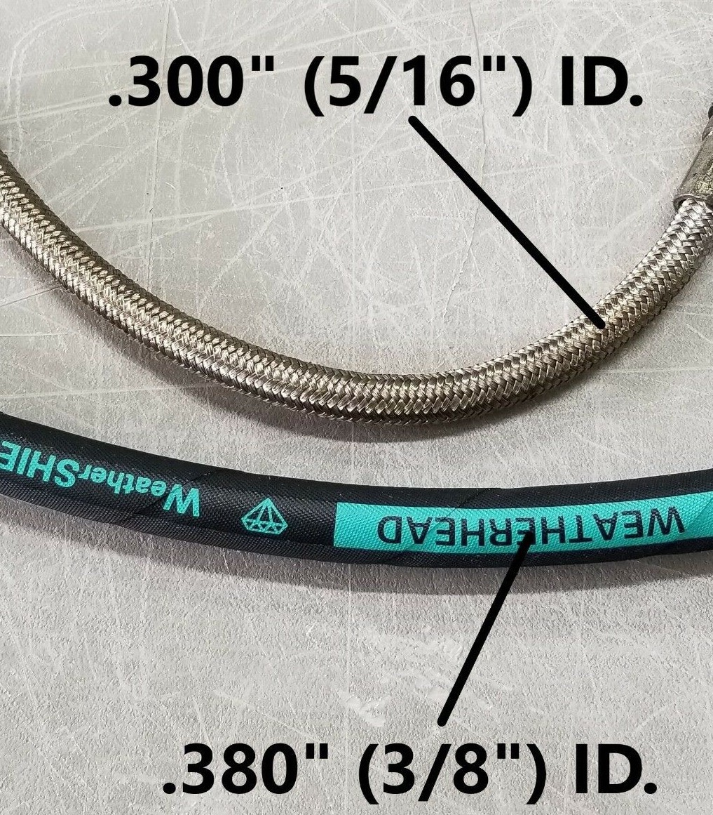 94-97 OBS Ford 7.3L Powerstroke Replacement HPOP Oil Hoses Set With Crossover