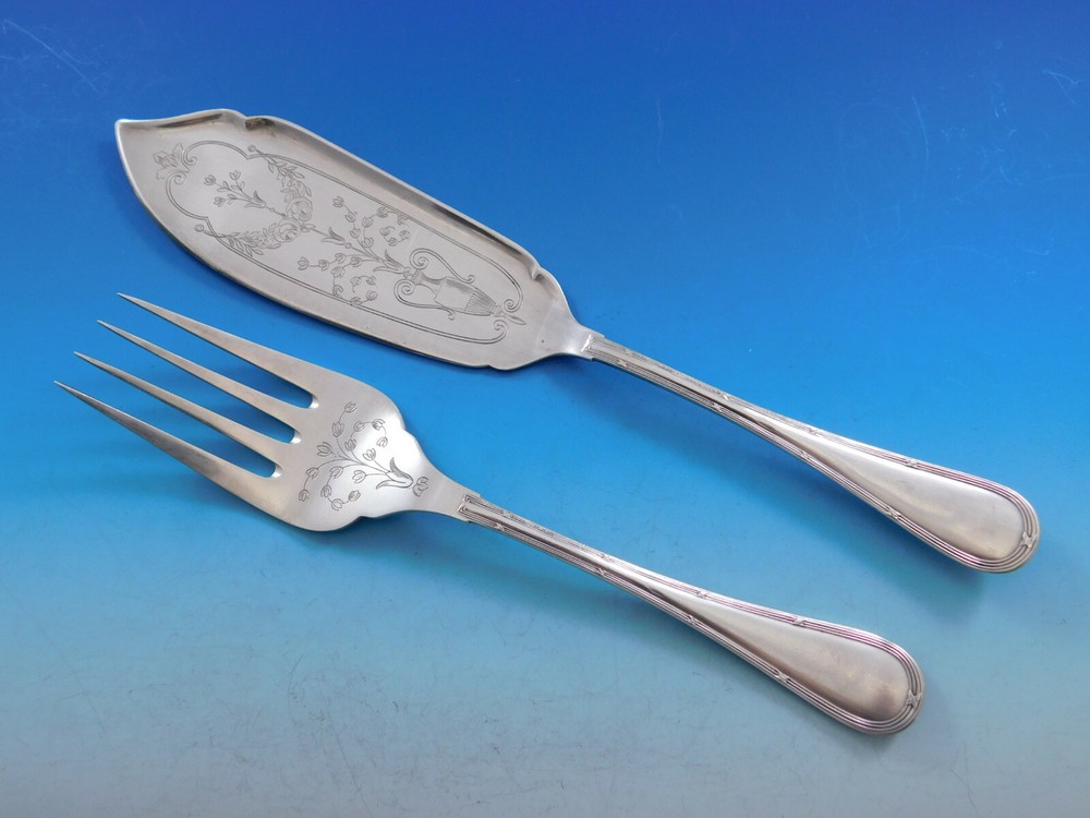 Bougainville by Hacker & Hermann Austria Silverplate Flatware Set Service 175 pc
