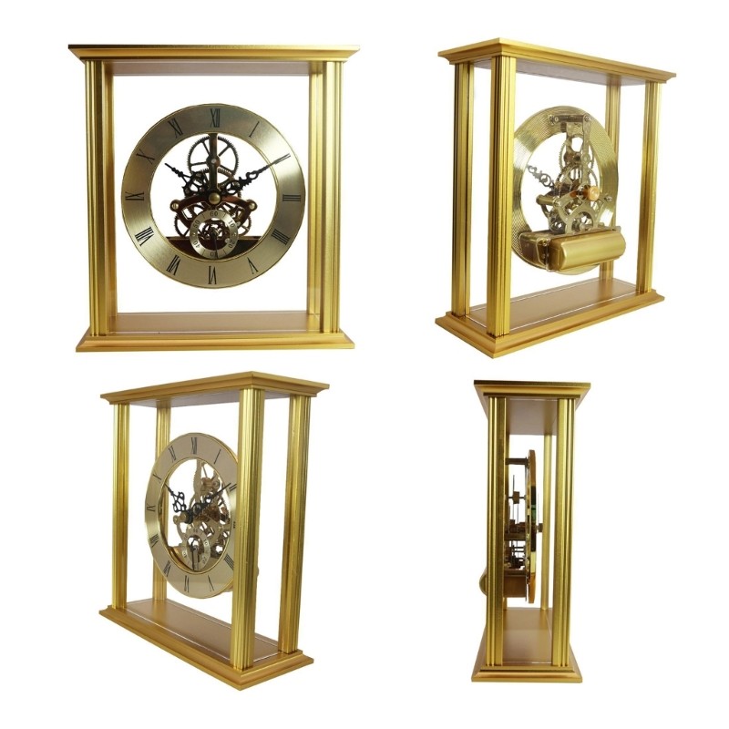 Round Decorative Clock Metal Perspective Movement Wall Clock Accessory Clocks