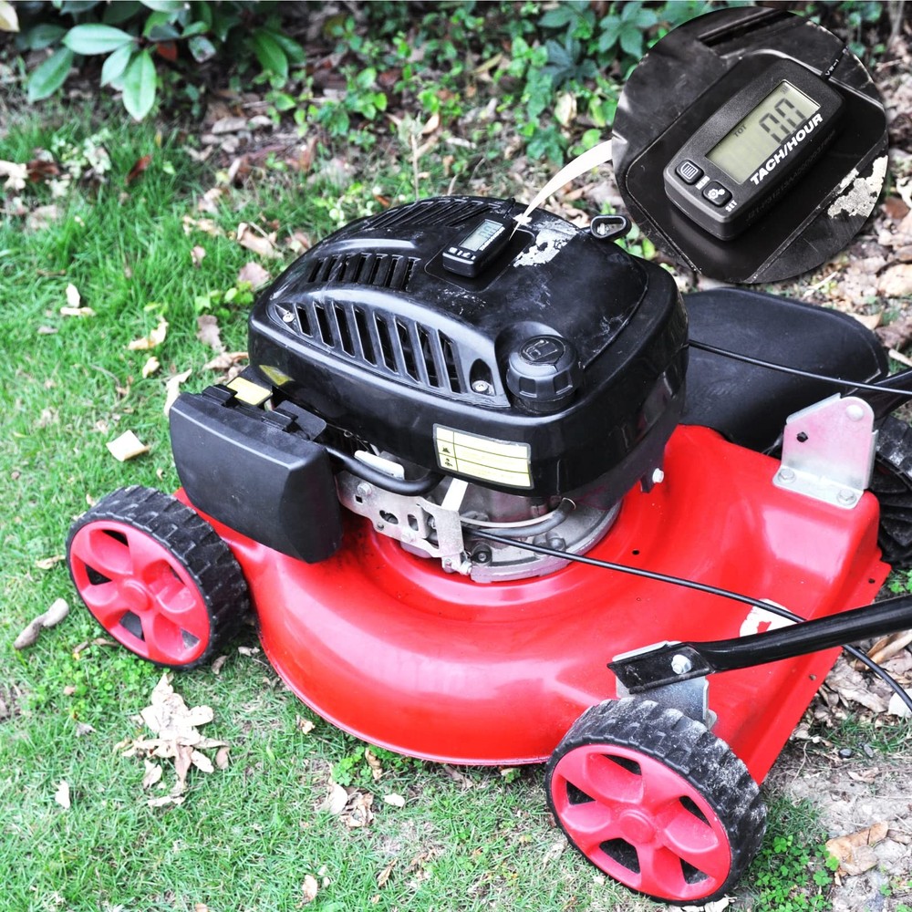 2 Pieces Self Powered Digital Induction Tachometer Maintenance Waterproof Bac...