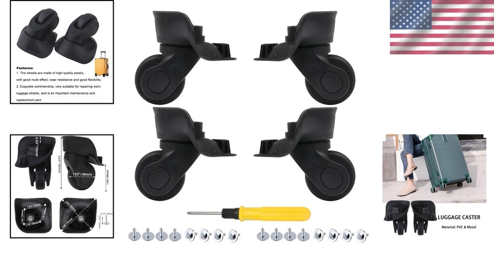 Silent Swivel Wheels for Multi-Surface Suitcases