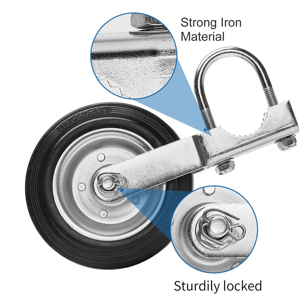 Gate Wheel Supporting Swing Gate with 1-5/8" Thru 2-1/8" Gate Frames, Gate Su...