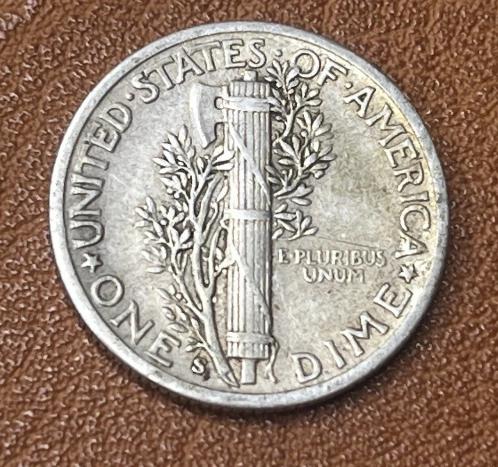 1943-S Mercury Dime 90% Silver Error DDO