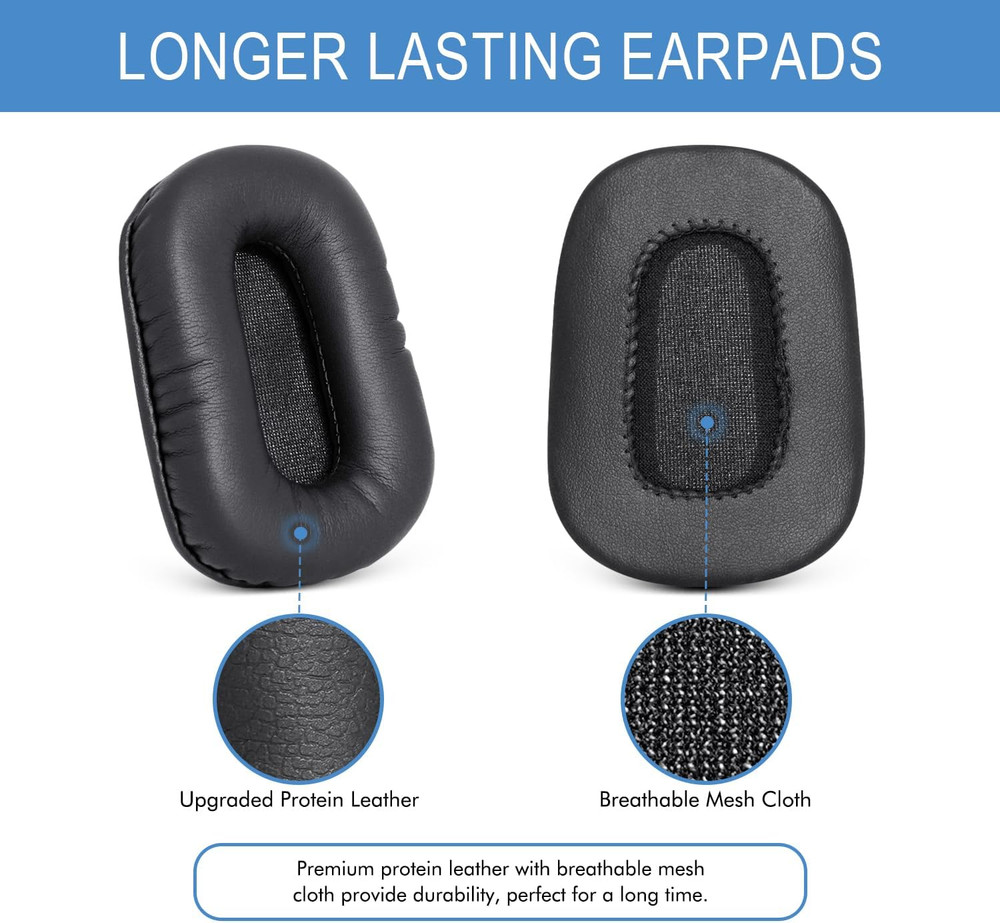 Replacement Ear Pads for Bluetooth Headset, Leather Cushions, Compatible with B4