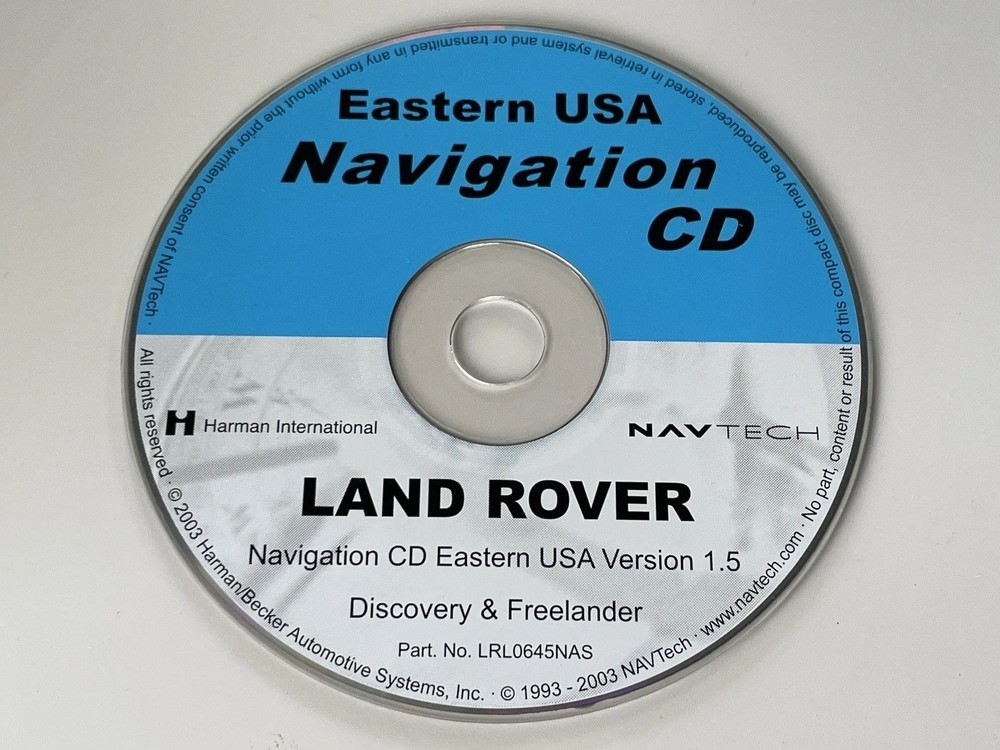 2002 2003 2004 2005 Land Rover Freelander Discovery II Navigation CD EASTERN MAP