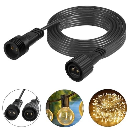 16.4Ft/5M Extension Cable for Christmas String Lights IP68 Waterproof