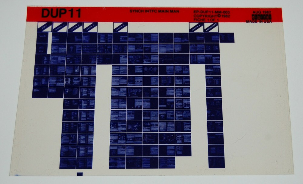 DEC DUP11 Synch Intfc Main Man, Microfiche