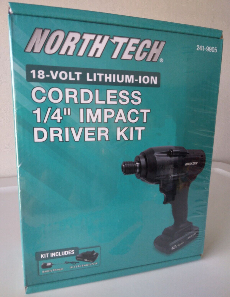 North Tech 18-Volt Cordless 1/4" Impact Driver Kit