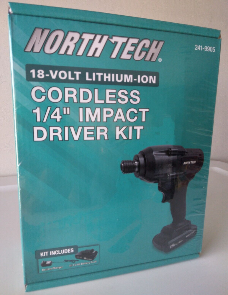North Tech 18-Volt Cordless 1/4" Impact Driver Kit