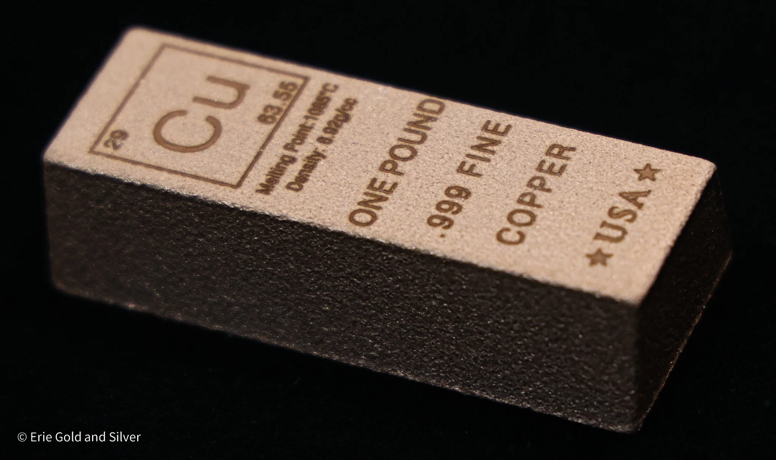 1 Pound lb Copper Trapezoid Ingot Element Design