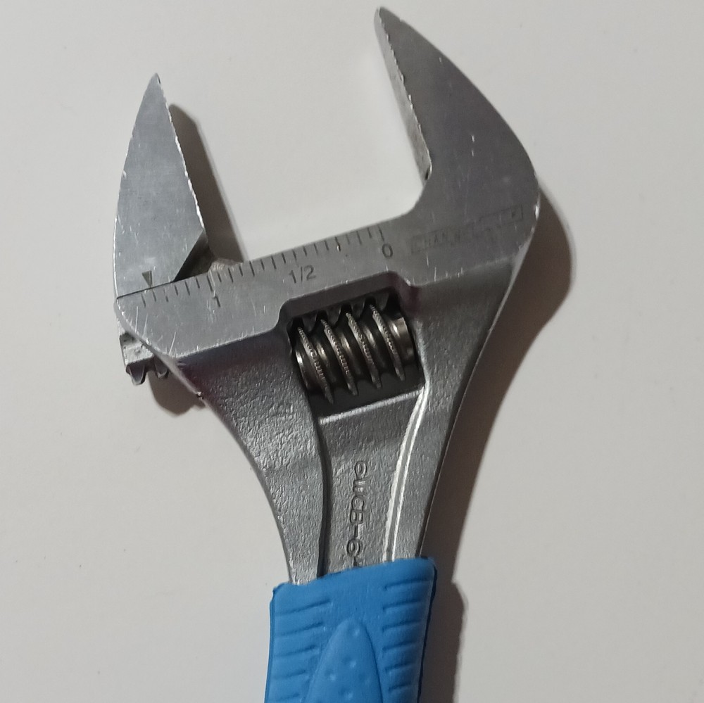 Channellock Code Blue Adjustable Wrench 170mm Steel Ergonomic Blue Handle