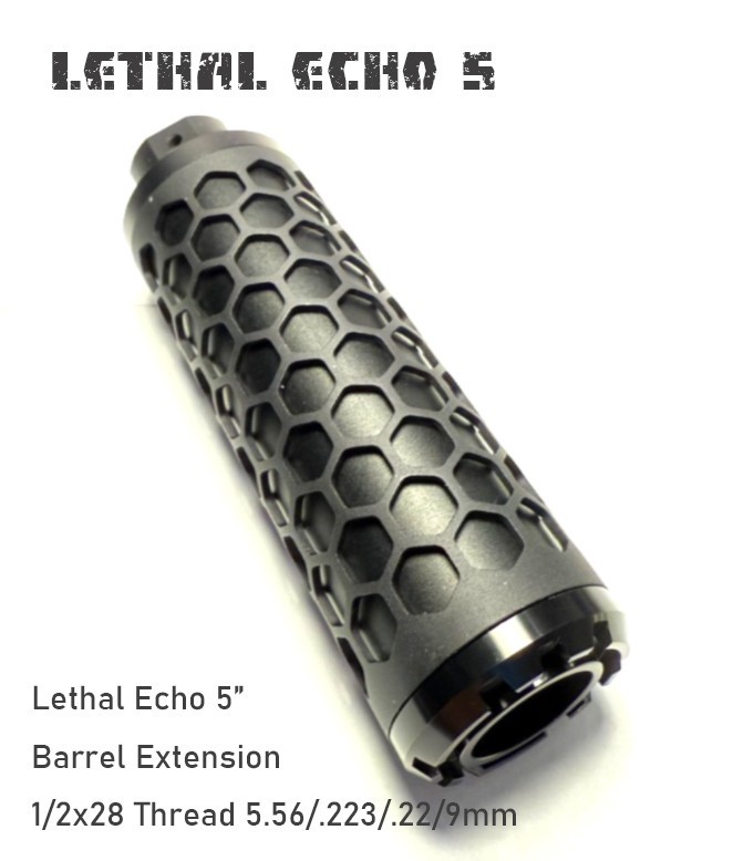 LETHAL ECHO 5"  Muzzle Brake | Extention Tube 1/2*28 GBB AEG New Improved Ver.