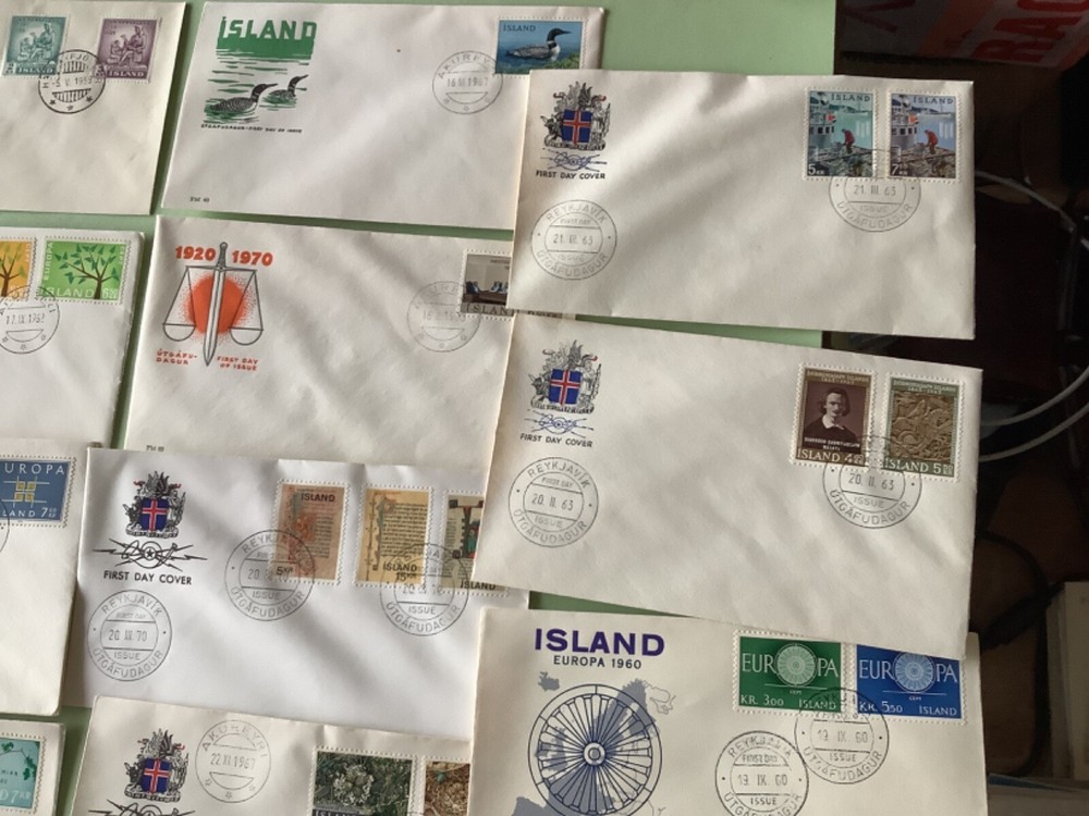 Iceland first day covers 16 items Ref A1929
