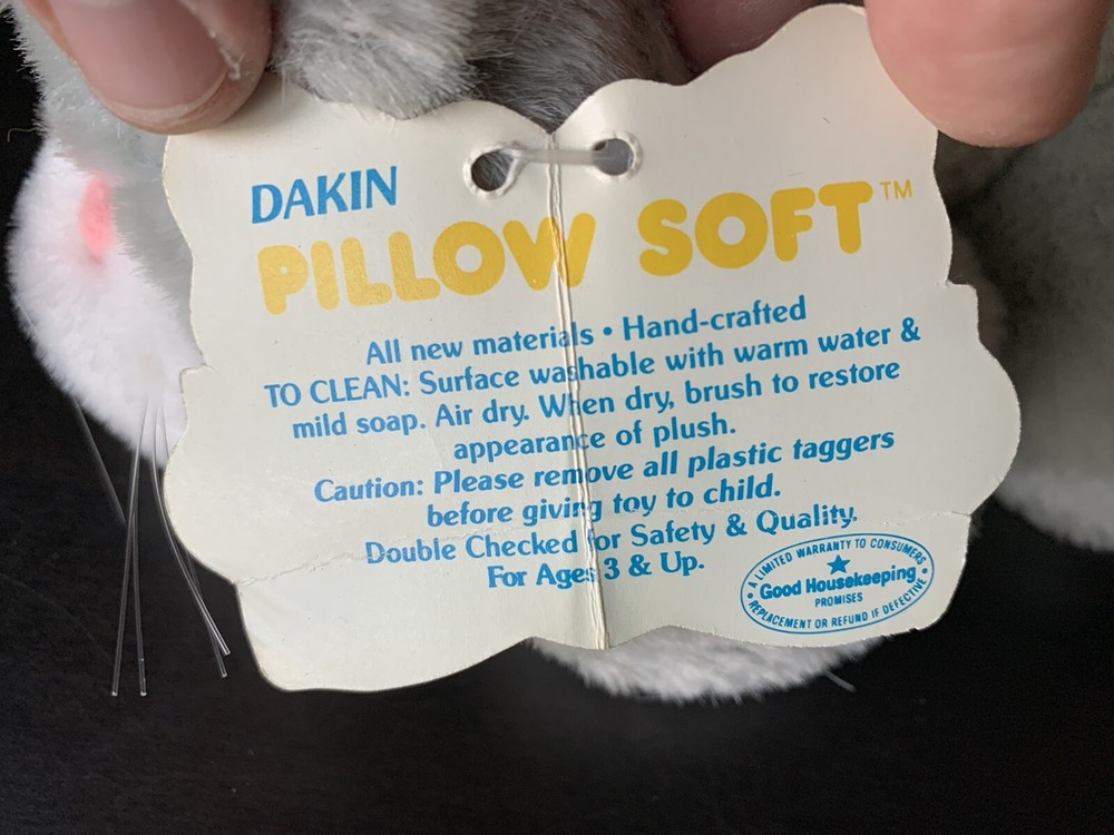 Dakin Pillow Soft Plush White Cat With Original Tag