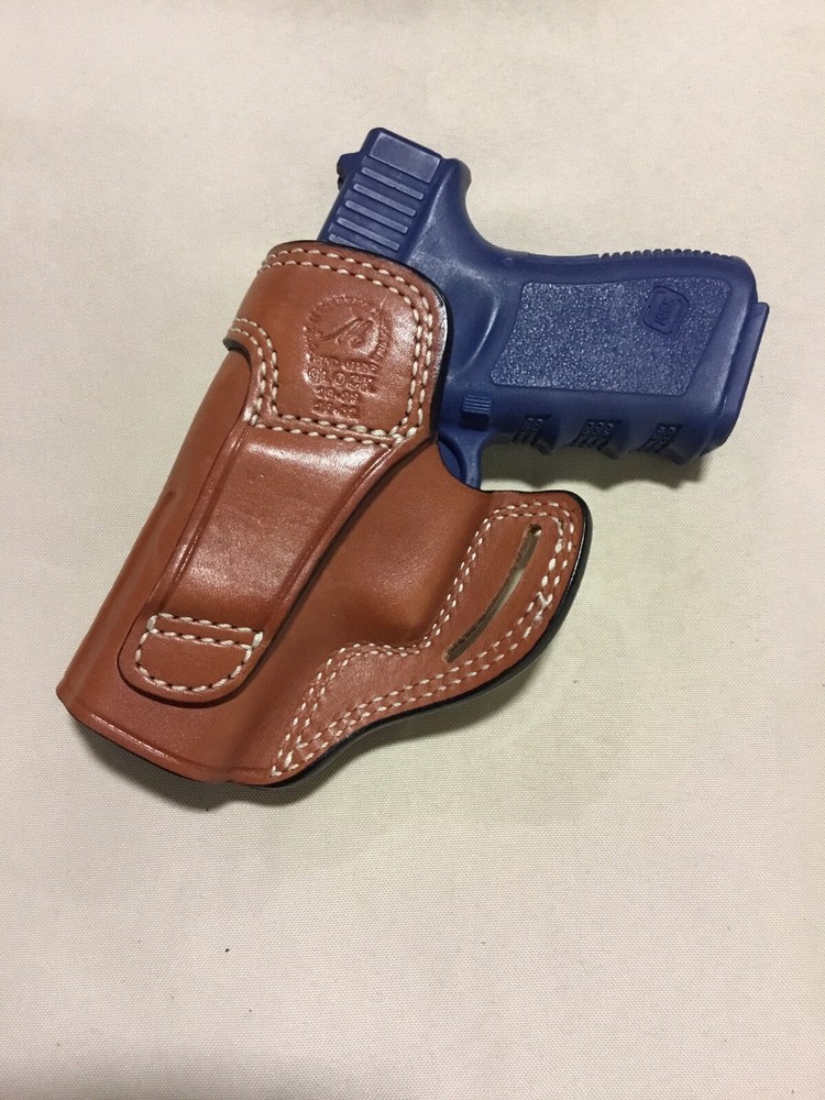Leather CROSS DRAW Holster - GLOCK 19 / 23 (# 7719 BRN )
