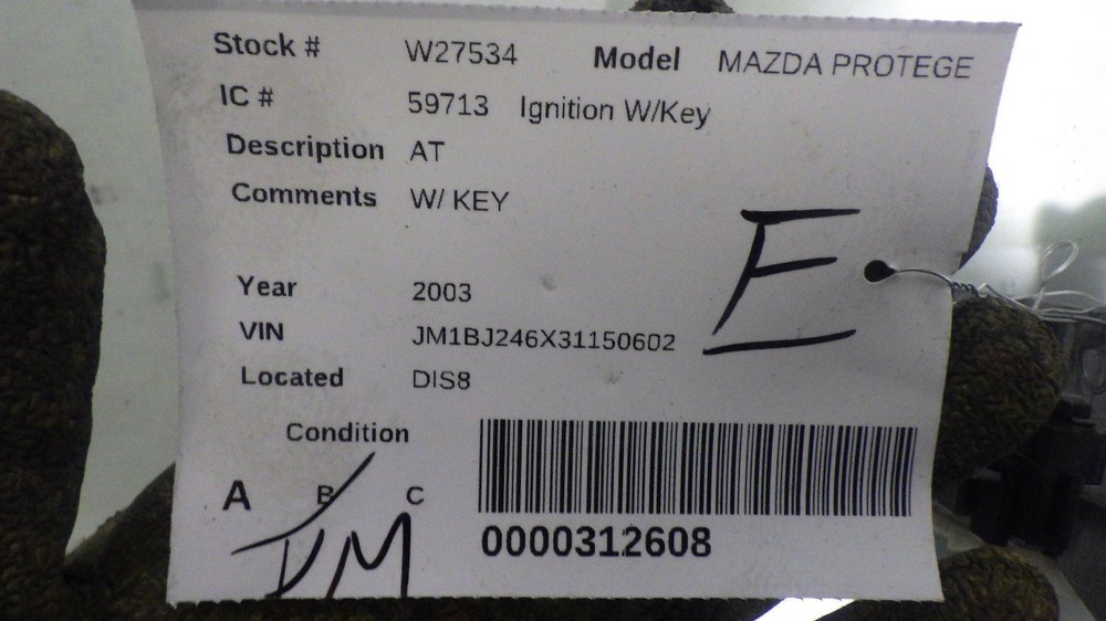 03 MAZDA PROTEGE Ignition W/Key