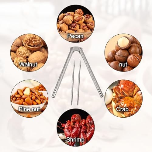 3 PCS Nut Cracker Set Stainless Steel Nuts Cracker Set Nut Cracker with Picks