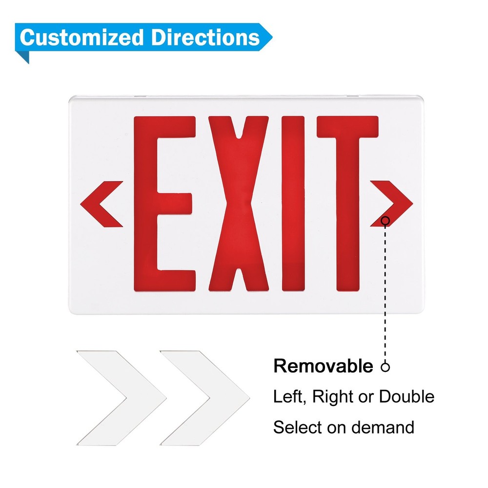 Spectsun 1 Pack LED Exit Sign, Emergency Exit Light with Battery Backup, Doub...