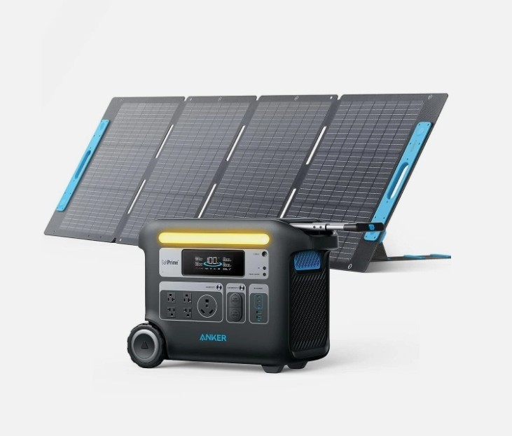 Anker SOLIX F2000 Portable Power Station + 200W Solar Panel GaNPrime Generator