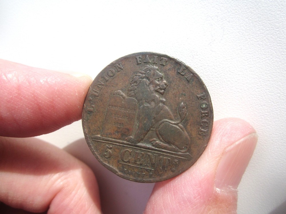 1851 BELGIUM 5 CENTIMES