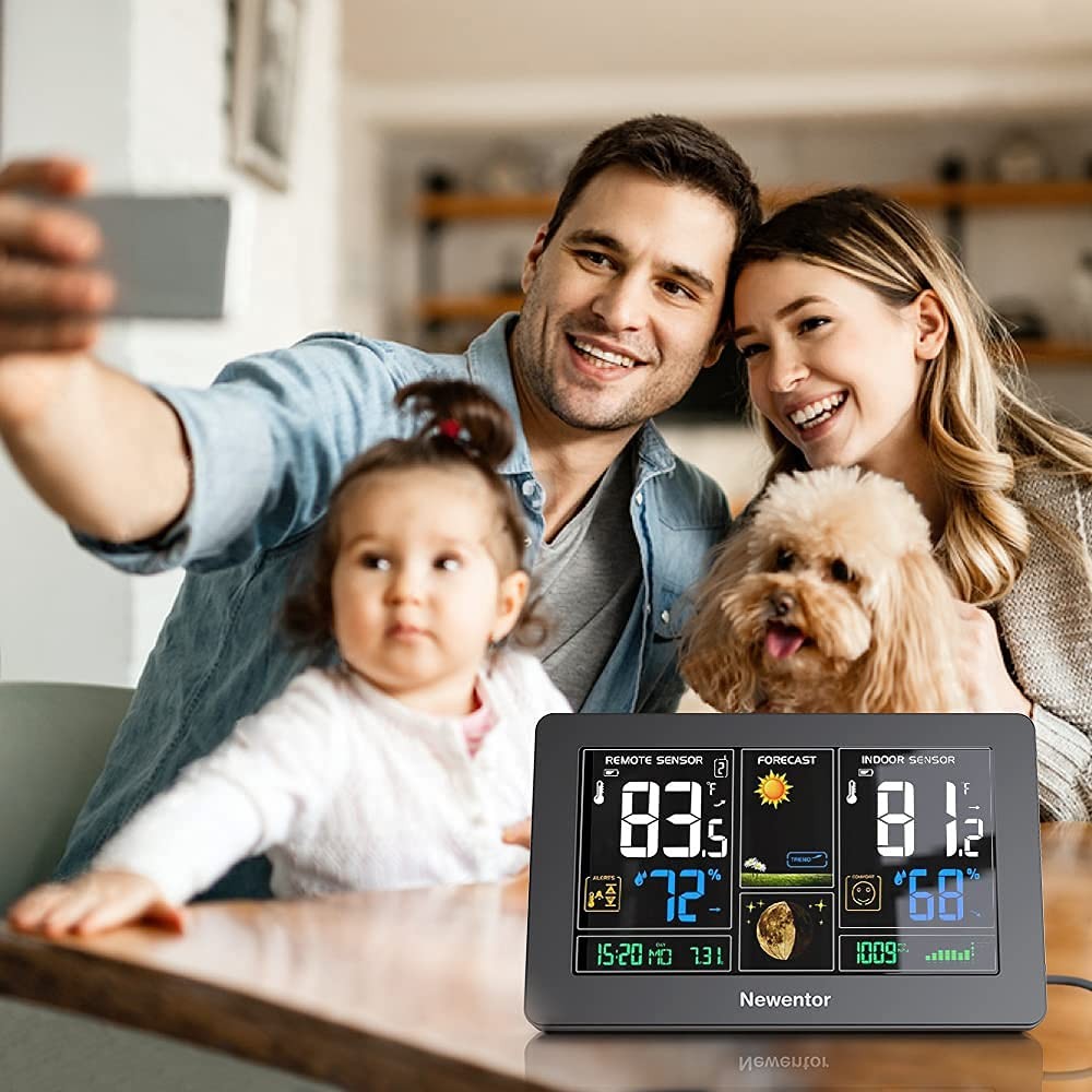 Wireless Weather Station Indoor Outdoor Display Forecast Atomic Clock Sensor