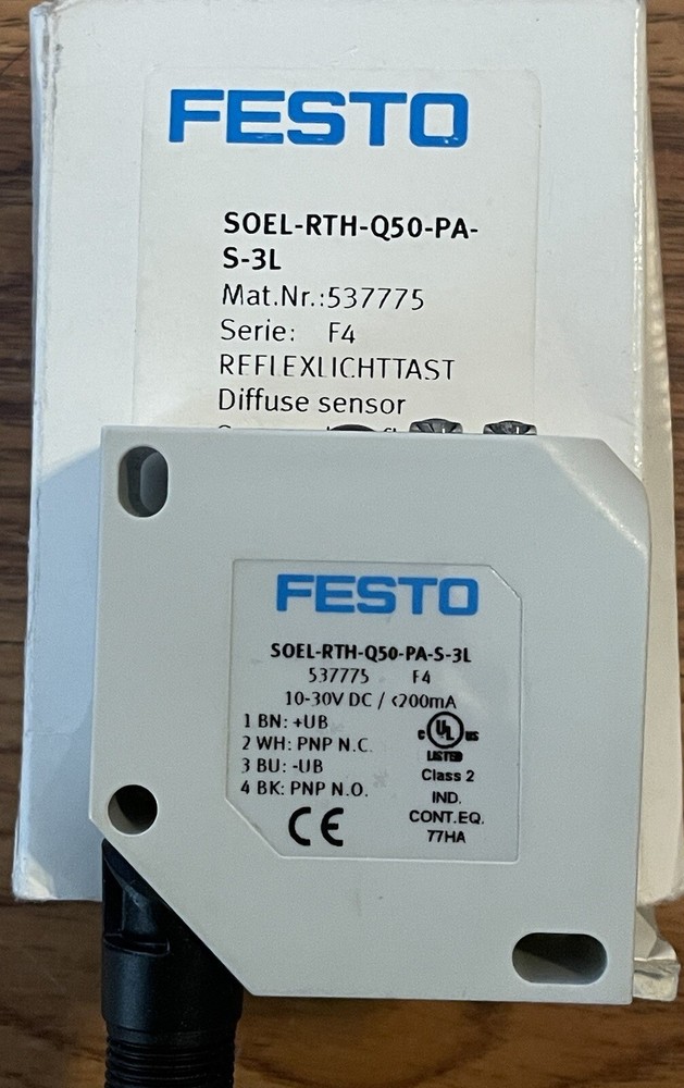 Festo SOEL-RTH-Q50-PA-S-3L Diffuse Sensor USIP