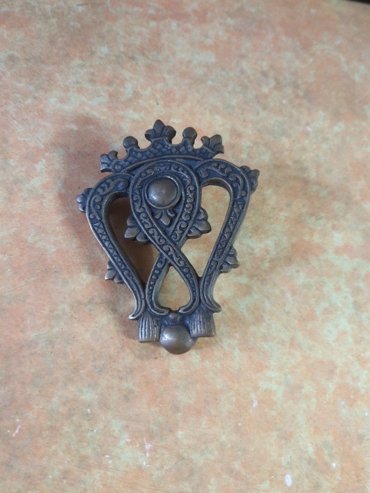 Vintage Solid Brass Door Knocker Crown Design