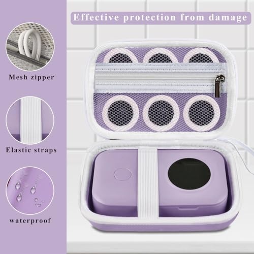 Label Maker Case Compatible with Phomemo D30 NiiMbot D11 D110 SUPVAN purple