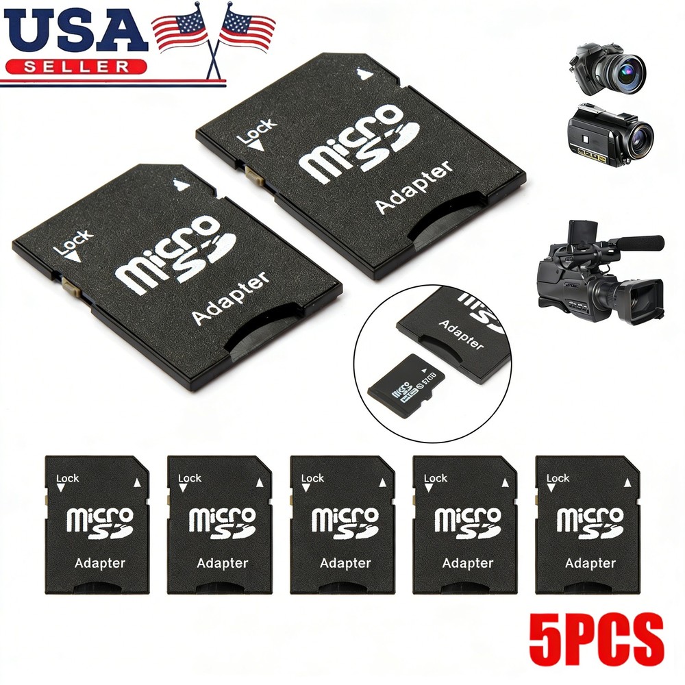 5-100PCS Micro SD Adapter TransFlash TF To SD SDHC Memory Card Adapter Converter