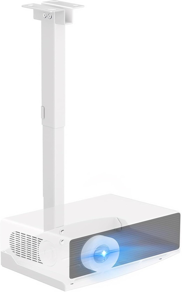 Effortless Installation Projector Ceiling Mount with Adjustable Height & Tray