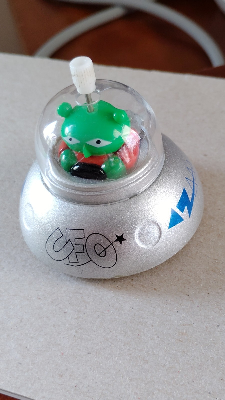 Toysmith Wind-Up UFO Alien Toy Silver Space Theme Boys & Girls MPN 09/11