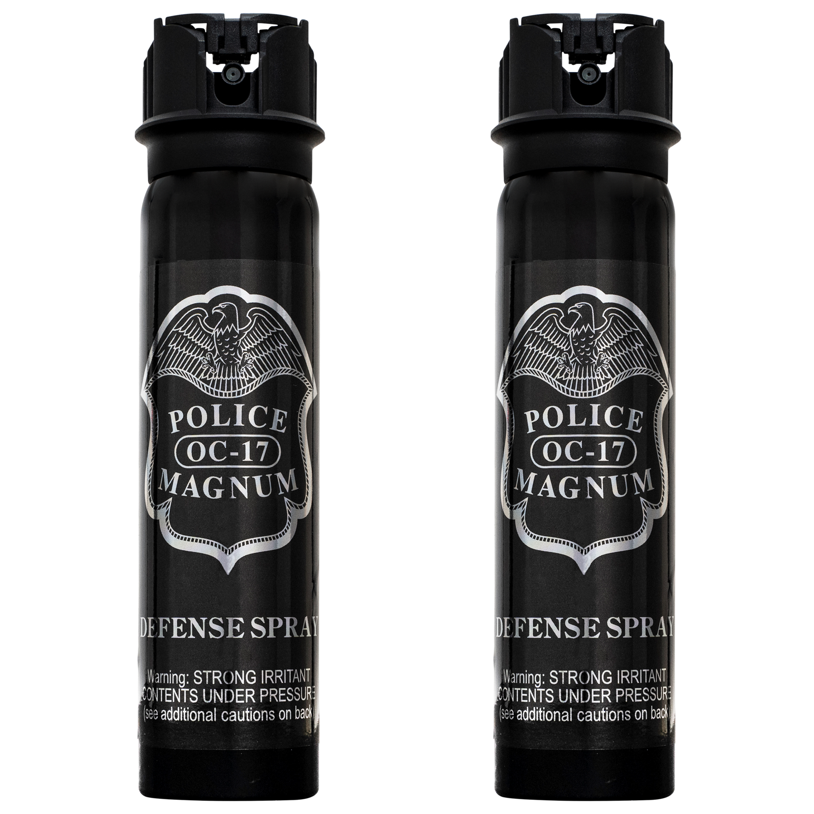 2 PACK Police Magnum pepper spray 5oz Flip Top Stream Self Defense Security