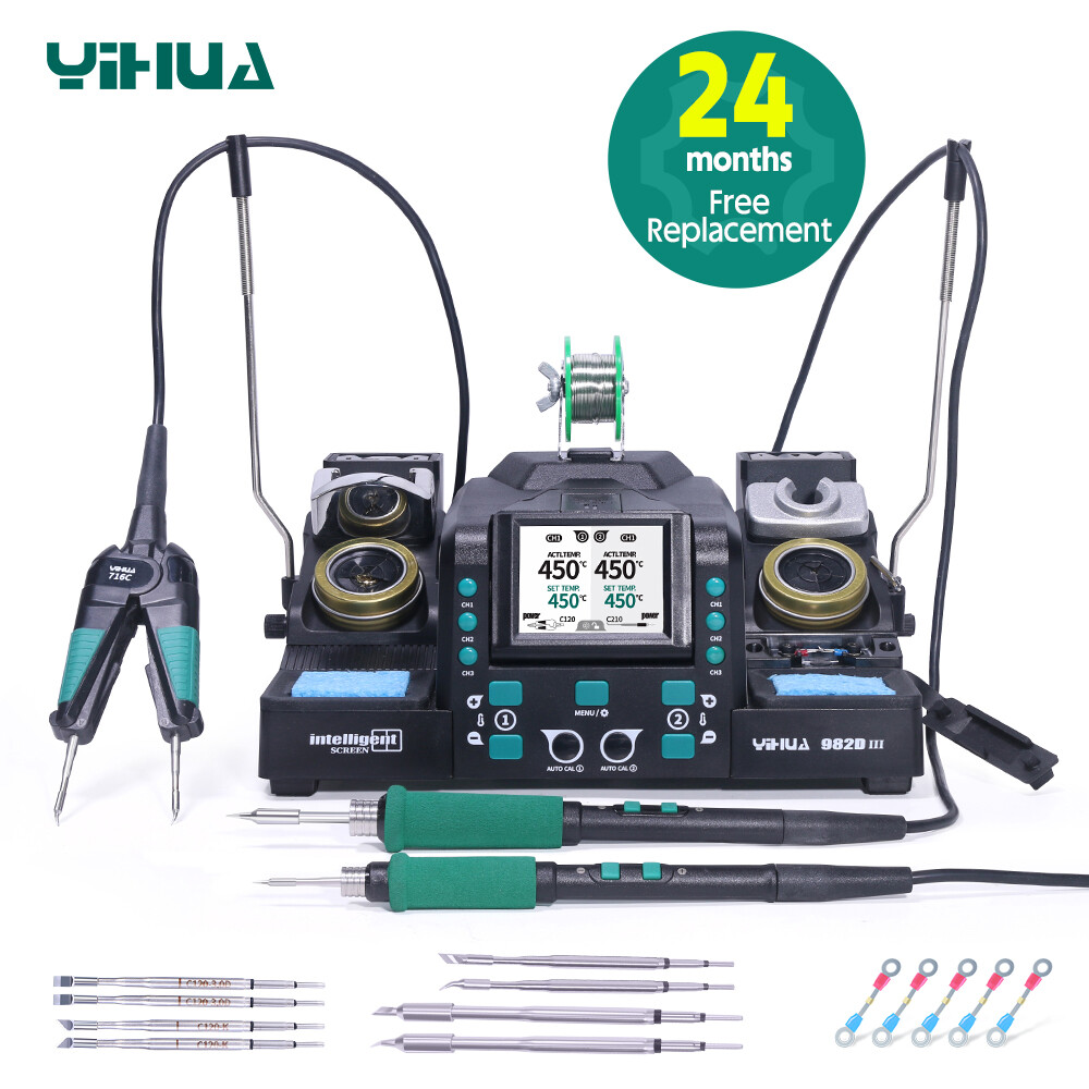 YIHUA 982D-III Hot Tweezers Soldering Station Digital C210/C245 Soldering Iron