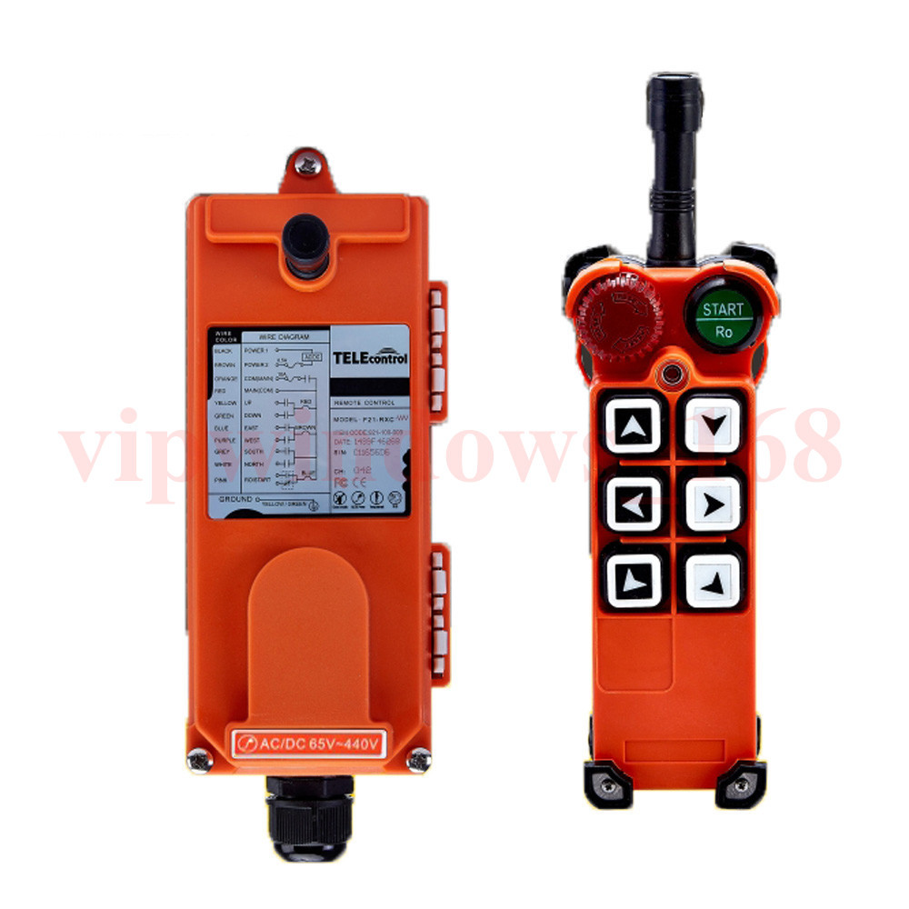 Crane Wireless Controller Transmitter&Receiver Radio Remote 65V-440V 6Key F21-E1