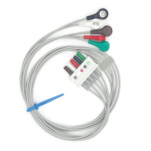 Compatible Drager-Siemens ECG Cable 5Leads Snap Electrode Connector