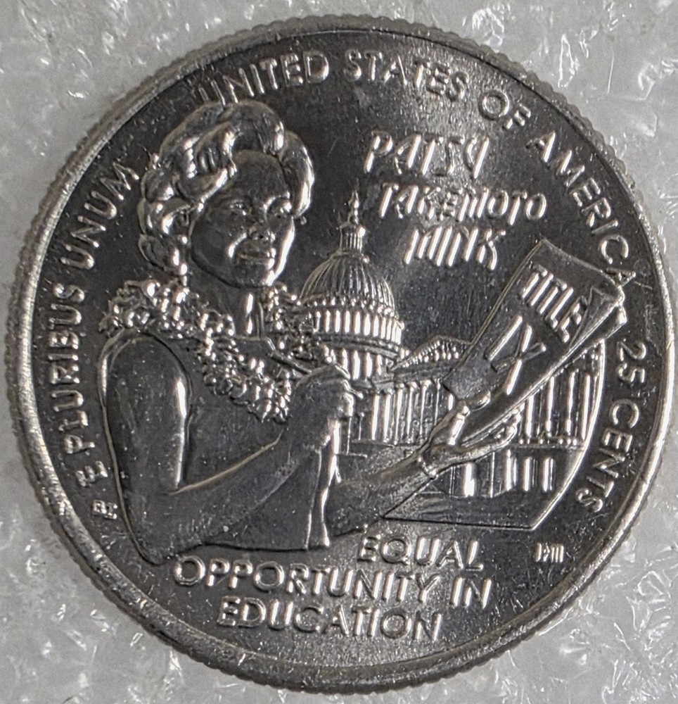 2024-P Patsy Takemoto Mink Quarter Error- Die Chip on Arm-009