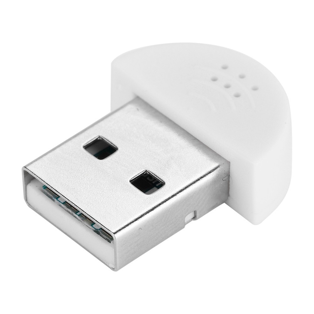 White Portable USB Mini Studio Speech Microphone Recording Audio MIC Adapter WT