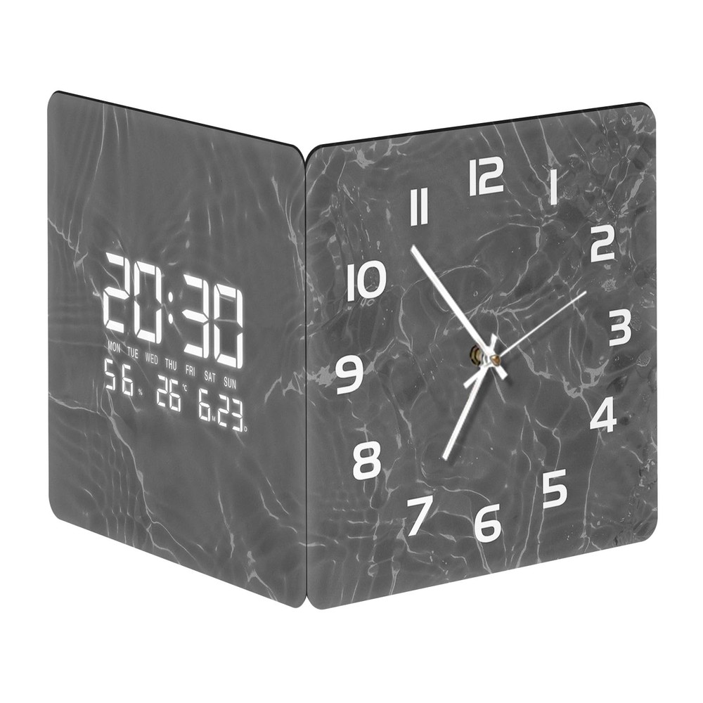 Electric Digital Wall Corner Clock with Temperature/Humidity//Time/Date Smart...