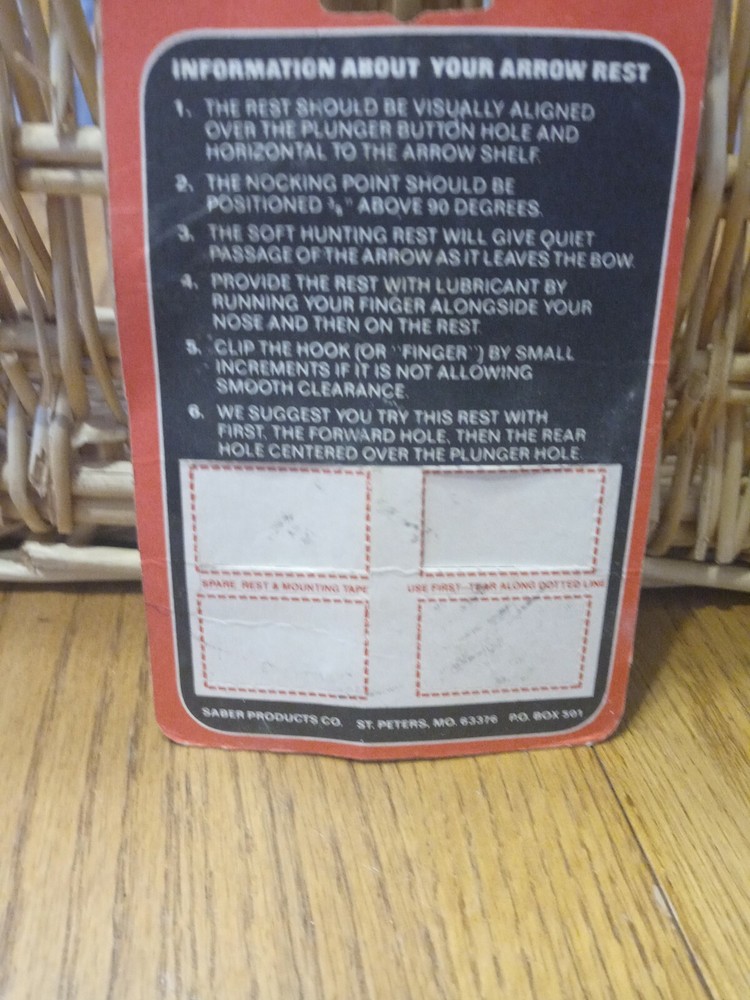 Saber 2-holer Arrow Rest Hard Rest