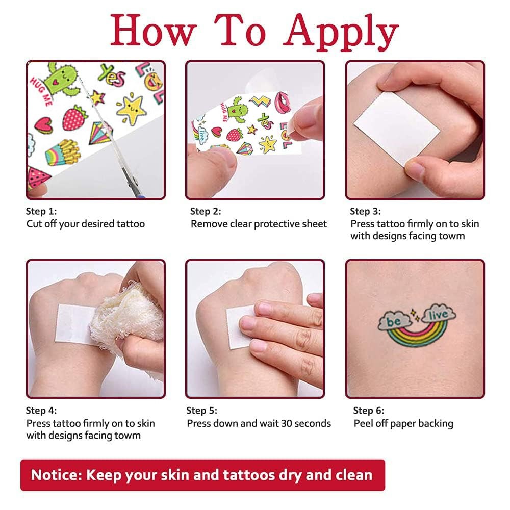 30 Sheets 600+ Patterns Summer Cute Small Temporary Tattoos For tiny,