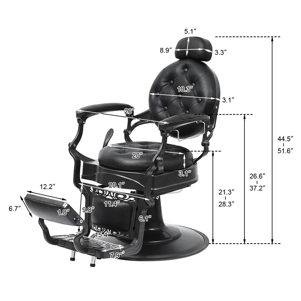Vintage HeavyDuty Hydraulic Barber Chair All Purpose Recline Beauty SalonStyling