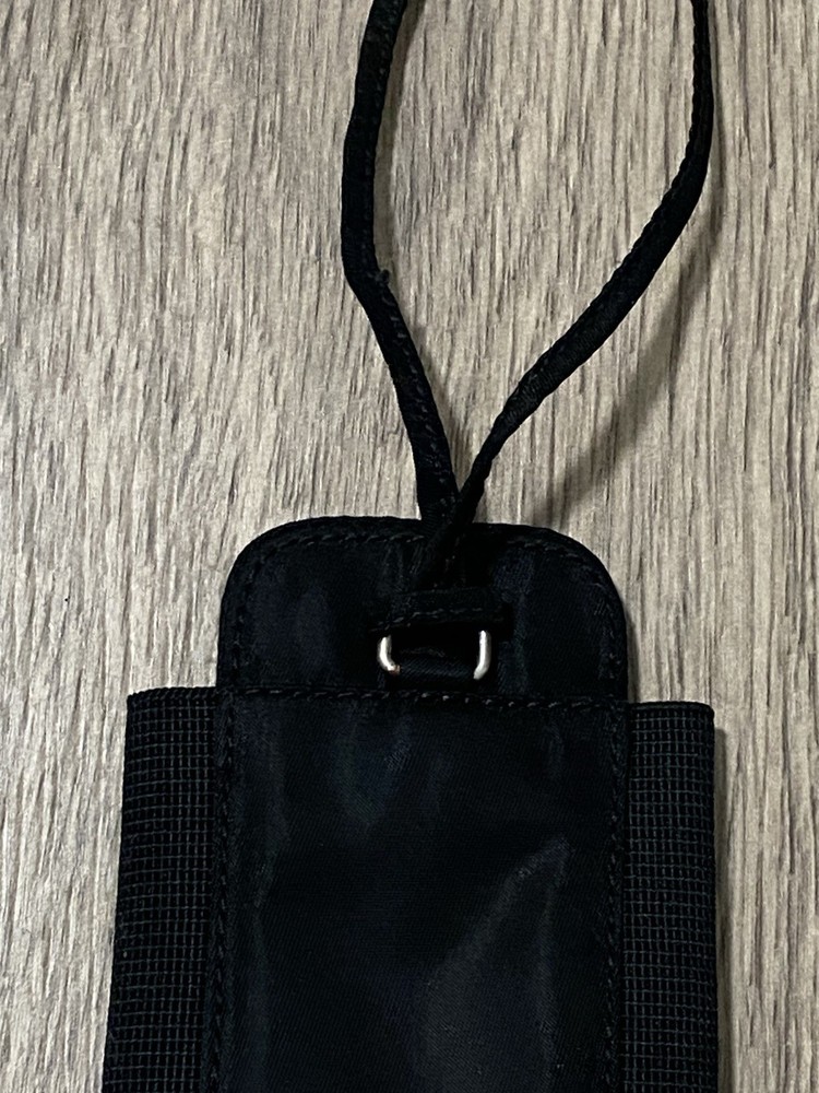 PRADA Black Nylon Cigarette Case Multi Pouch Small Bag, Expandable Sides