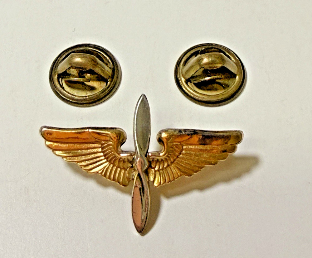 ORIGINAL WWII US ARMY AIR CORPS FORCE OFFICER JACKET SHIRT COLLAR RANK INSIGNIA