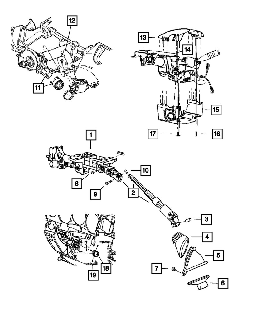 Genuine Mopar Steering Column 68004179AA