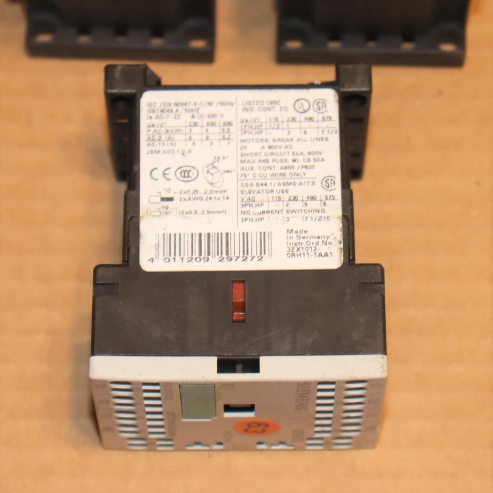 One Siemens 3RT1016-2JB41 Contactor 17-30VDC Coil