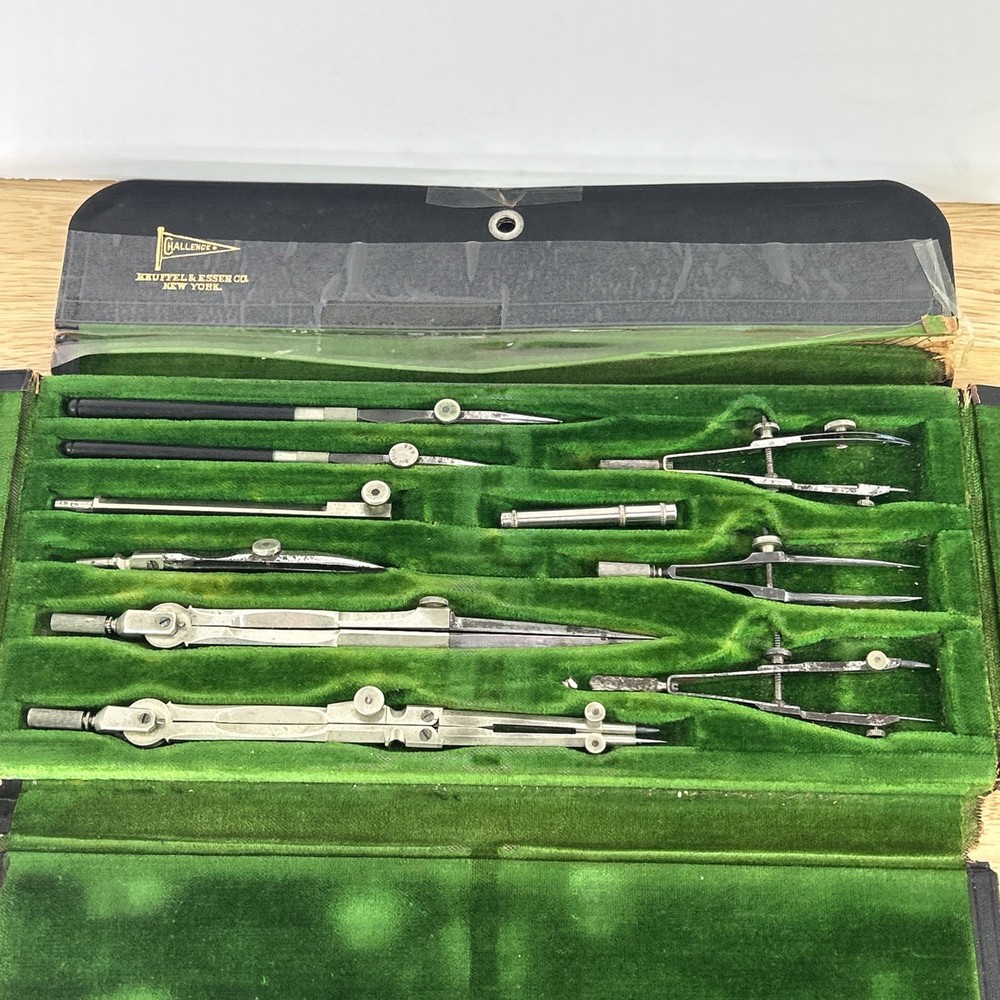 Keuffel & Esser Co Challenge Compass Drafting Set Complete Vintage Model 9726F