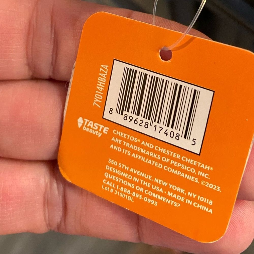 Yellow Cheetos Makeup Bag