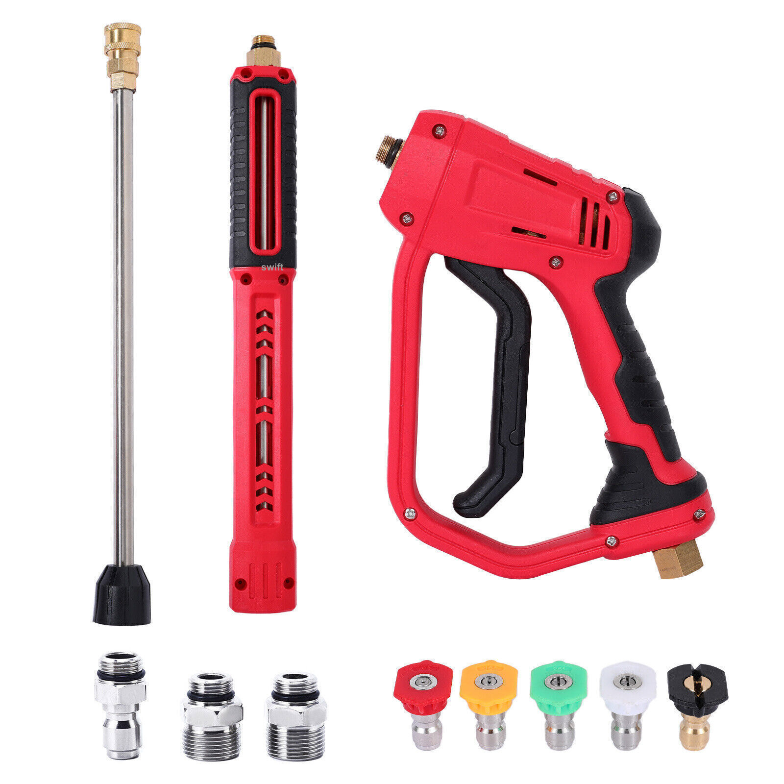 4000PSI High Pressure Car Power Washer Gun Spray Wand Lance Nozzle and Hose Kit