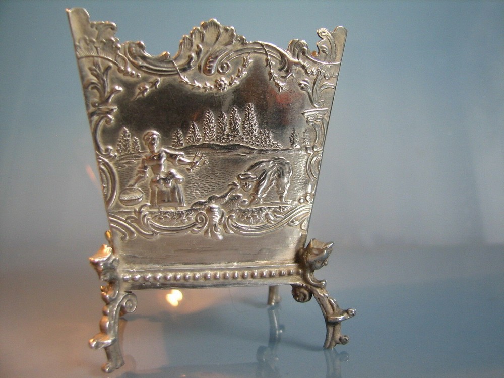 Hanau solid silver miniature dutch toy silver planter pot 68 grams Circa 1900