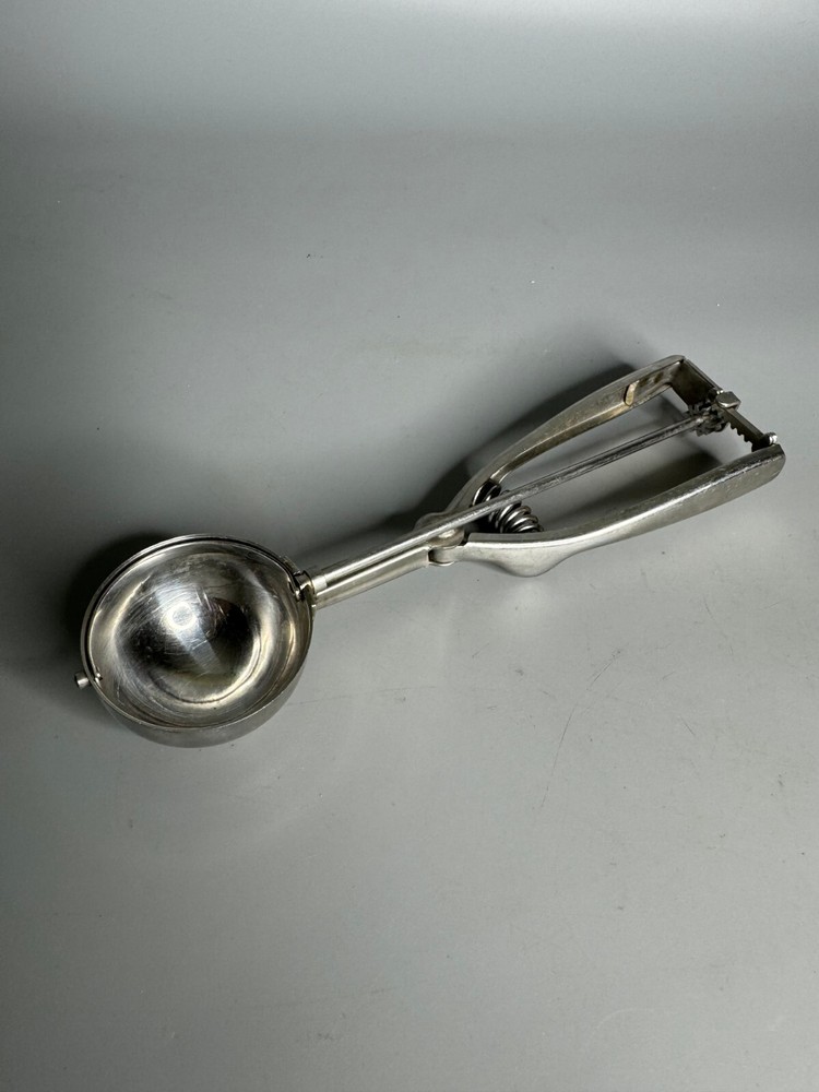 French vintage ice cream scoop kitchenware silver
